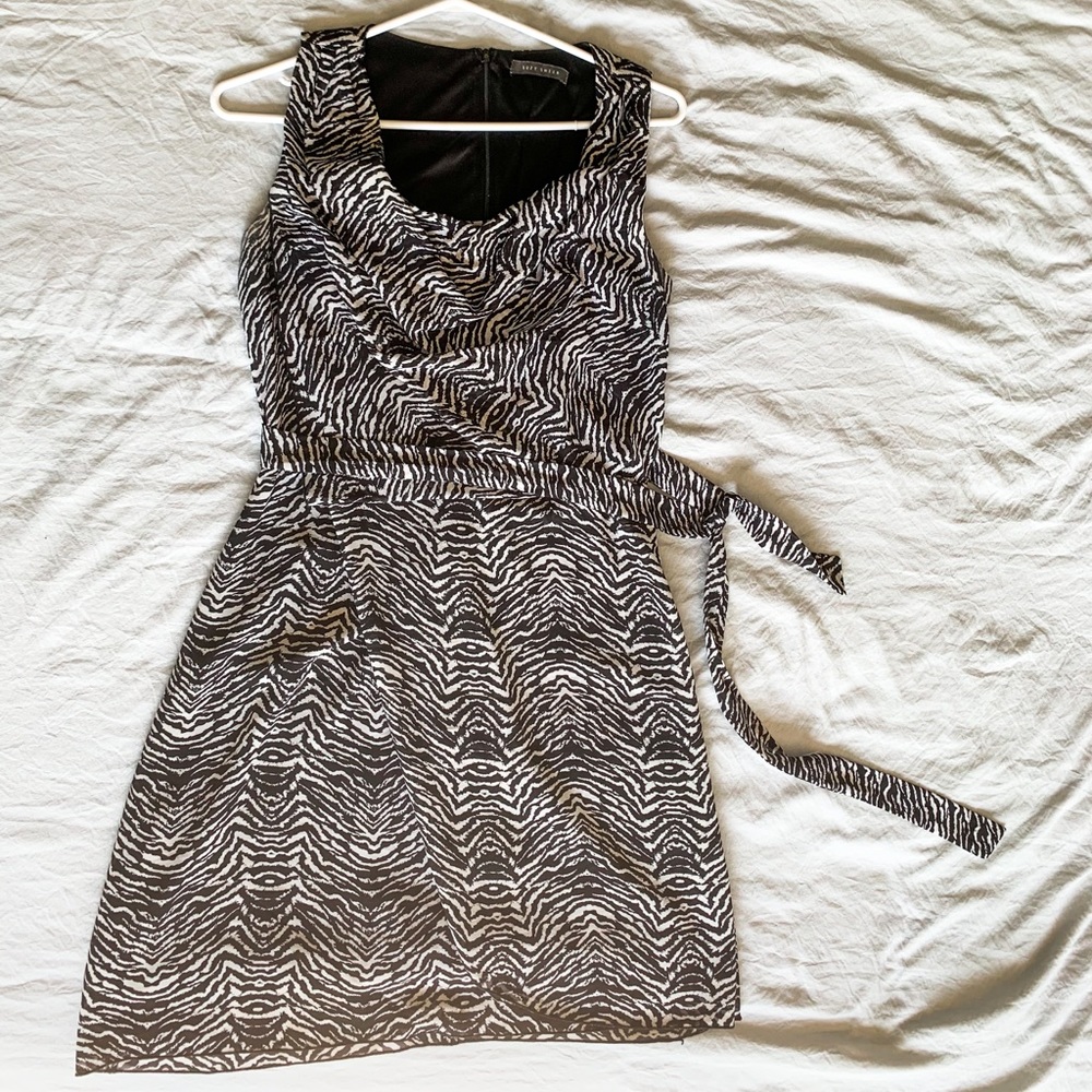 Work wear zebra print dress